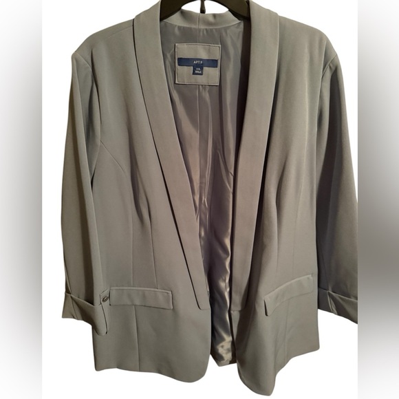 Apt. 9 Jackets & Blazers - Apt. 9 Women’s Long Boyfriend Blazer –Gray – Size XXL